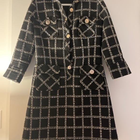 Tweed Zimmermann dress with gild buttons - Picture 2 of 5